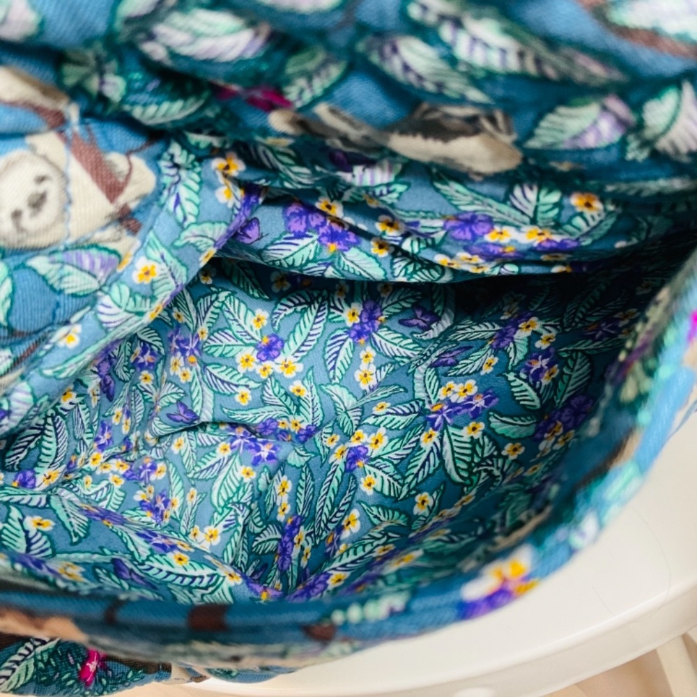 Vera Bradley Glenna Satchel Purse Bag Sloth Hanging Around Spring Break - Picture 5 of 7